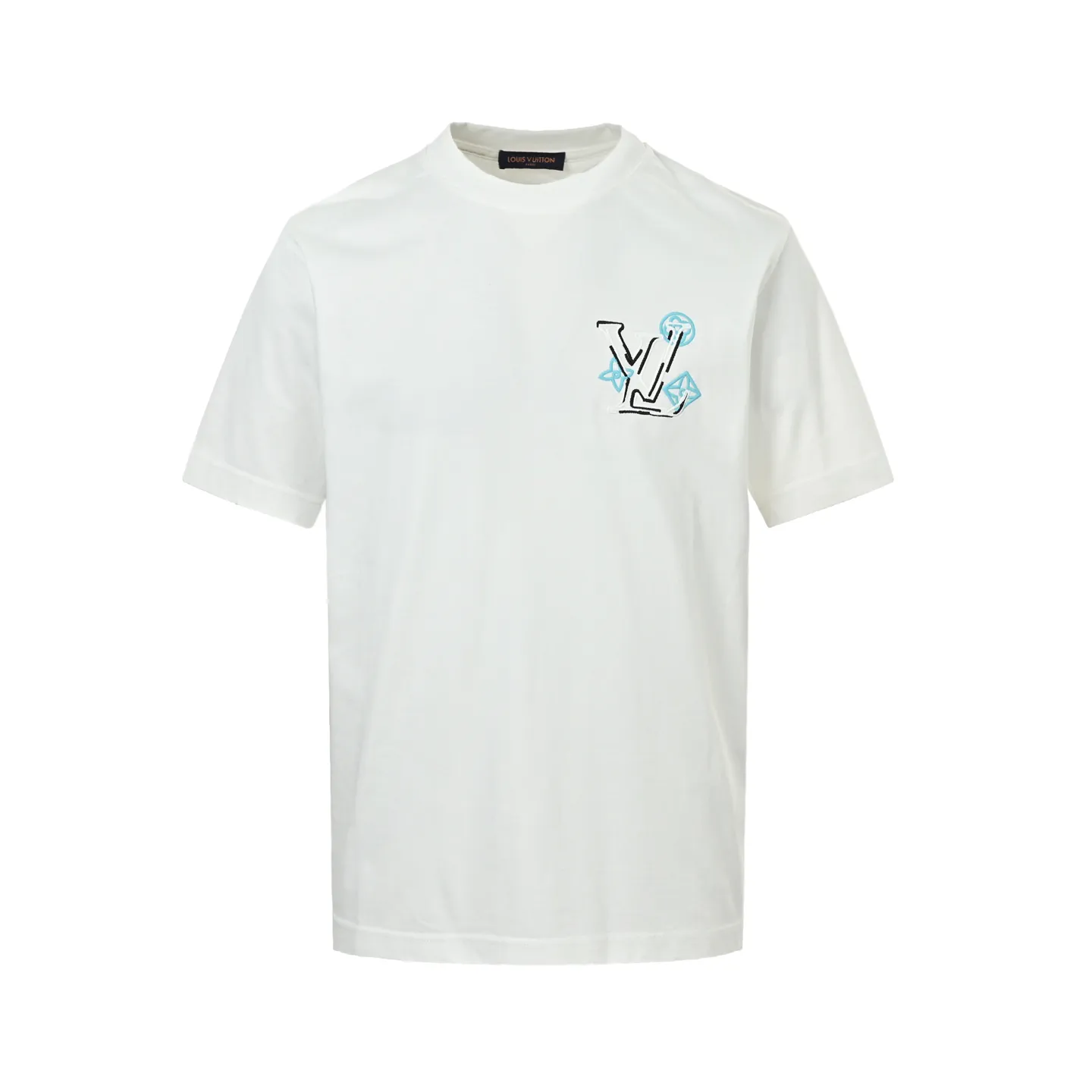 Louis Vuitton/Louis Vuitton 26ss four-leaf star flower printed short sleeves on the back
